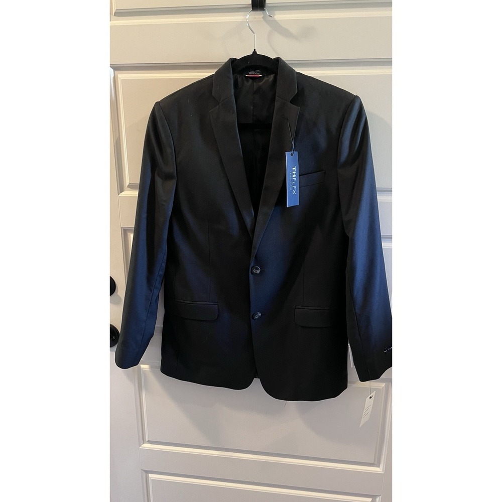 Tommy Hilfiger Boys 18 Thflex Black Blazer Dress Coat
